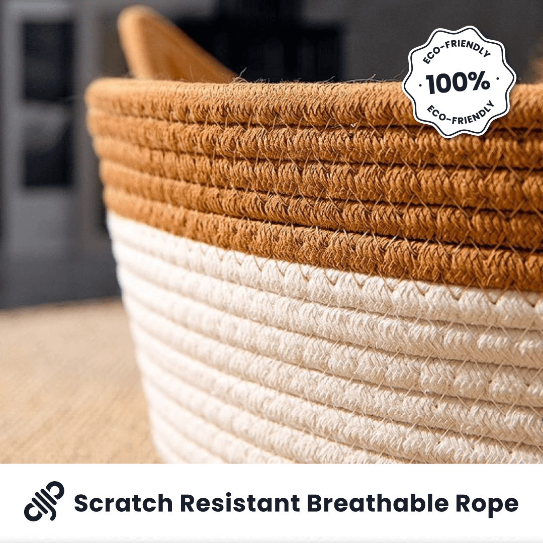 Handwoven Rope Cat Basket
