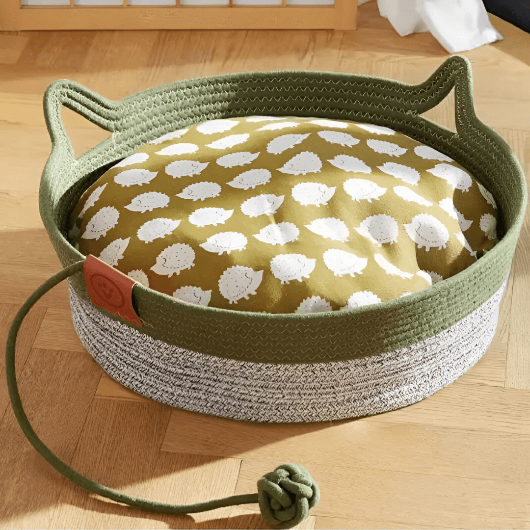 Handwoven Rope Cat Basket