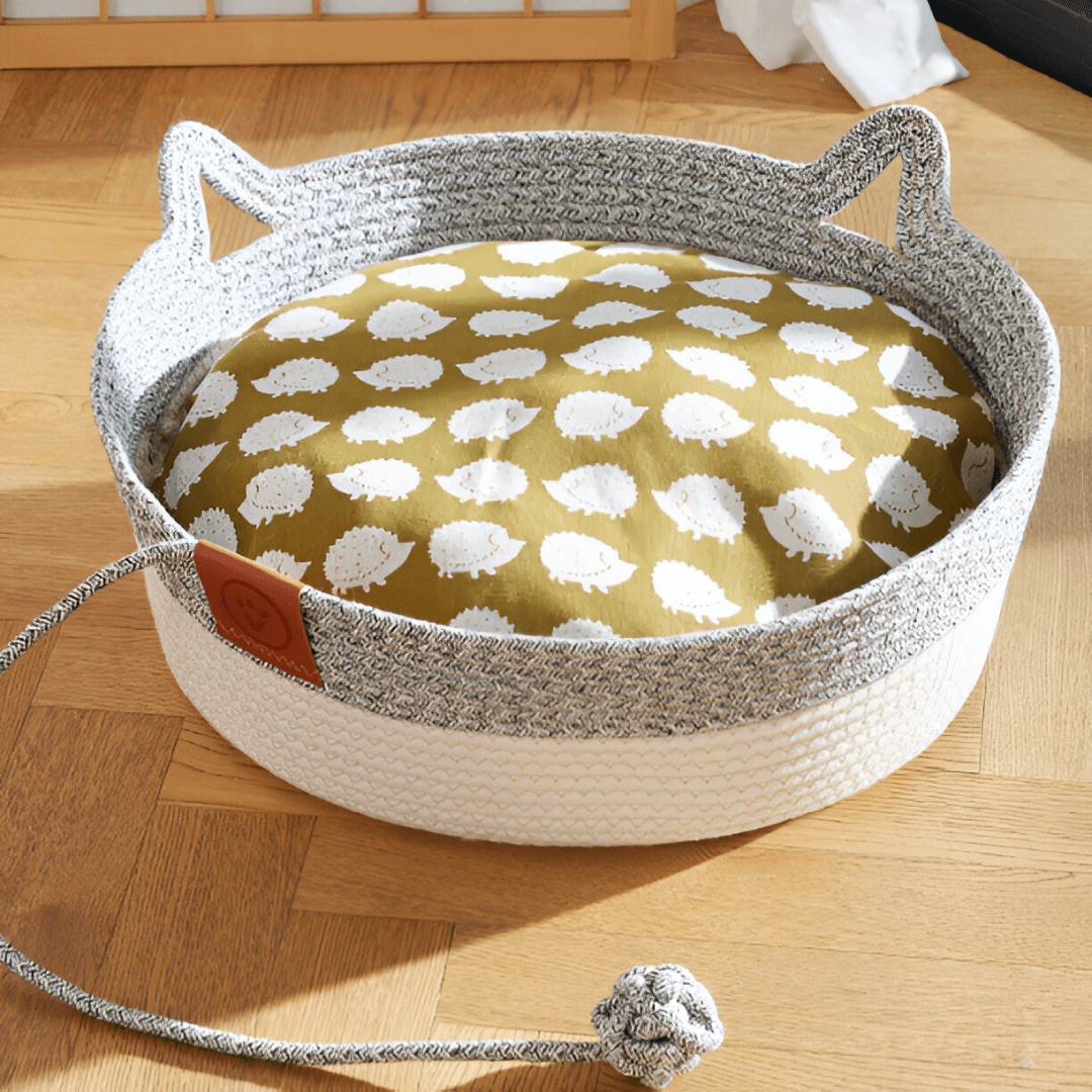 Cesta per Gatti in Corda Intrecciata