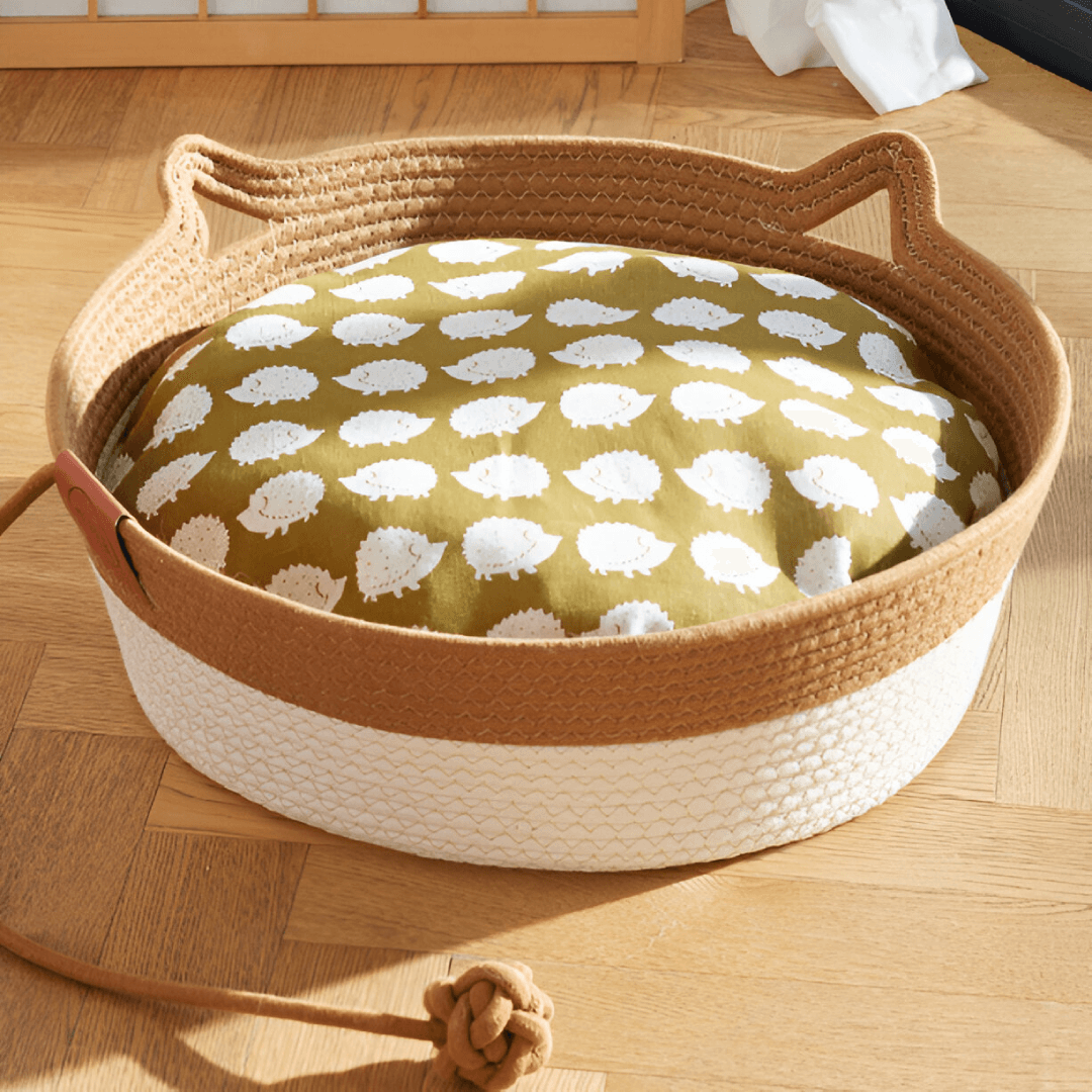 Cesta per Gatti in Corda Intrecciata