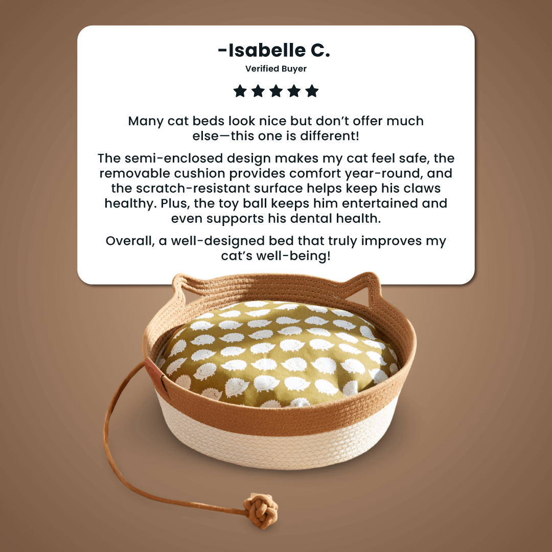 Handwoven Rope Cat Basket