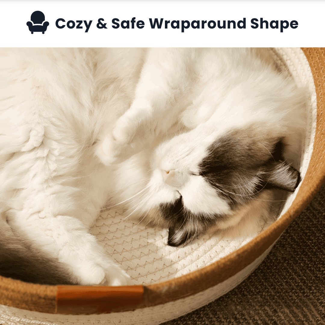 Handwoven Rope Cat Basket