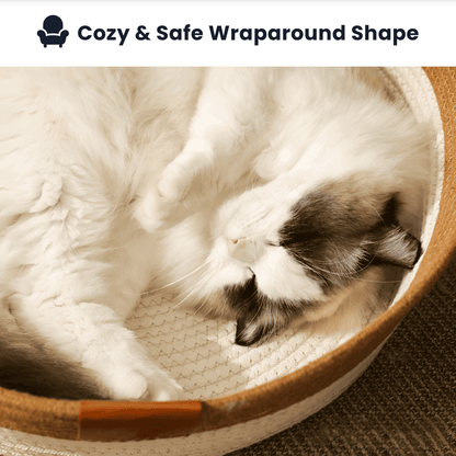 Handwoven Rope Cat Basket