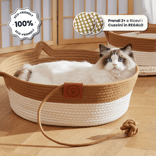 Cesta per Gatti in Corda Intrecciata