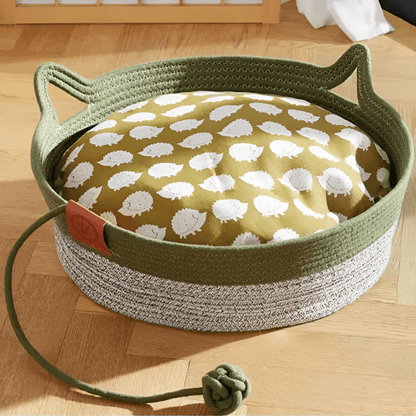 Cesta per Gatti in Corda Intrecciata