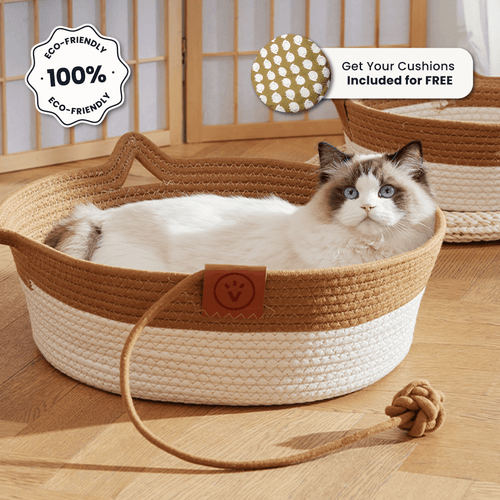 Handwoven Rope Cat Basket