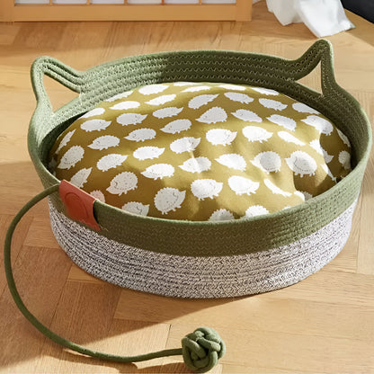 Woven Rope Cat Basket